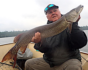BIG Muskie Fishing by Ted at Fireside Lodge in Canada